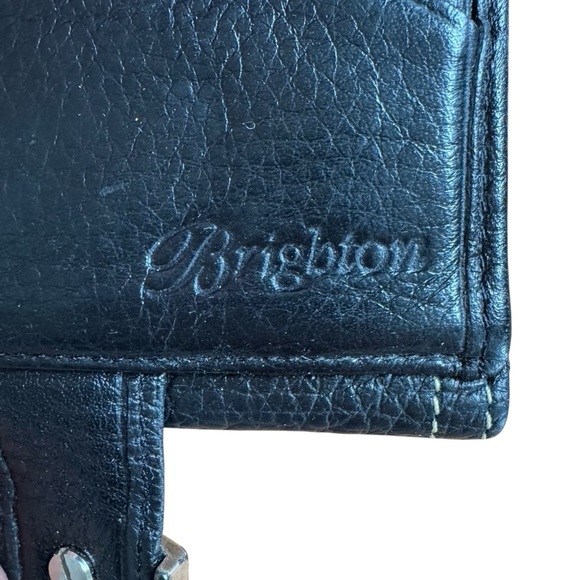 Vintage Brighton Pebble Black Leather Wallet Buckle - Picture 4 of 11